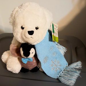 EUC~St. Jude Bearington Collection Polar Bear & Penguin Baby Toby & Tux 12" 2007